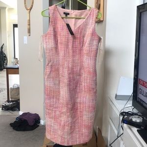 Talbots pink tweed dress